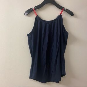 Banana Republic | Navy Blue Back Keyhole Sleeveless Blouse, S Petite